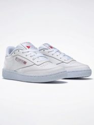 Reebok Skórzane sneakersy "Club C 85" w kolorze białym rozmiar: 40. Białe trampki Reebok, bez wzorów, bez zapięcia. Za 246.53 zł.