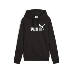 Damska wygodna bluza z kapturem Essentials z logo No. 1 PUMA Black. Czarne bluzy Puma, bez wzorów, z gumy, z kapturem. Za 229.00 zł.