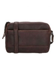 HIDE & STITCHES Skórzana torebka "Japura" w kolorze ciemnobrązowym - 23,5 x 16 x 8 cm rozmiar: onesize. Brązowe torby na ramię HIDE & STITCHES, bez wzorów, z materiału, na ramię, bez dodatków. Za 208.99 zł.