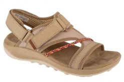 Sandały damskie, Terran 4 Backstrap W Sandal. Brązowe sandały Merrell, bez wzorów, z materiału, sportowe, bez obcasa, bez zapięcia. Za 349.99 zł.