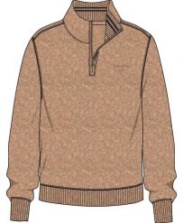 Superdry Bluza Essential Serif Logo Half Zip z recyklingu. Brązowe bluzy Superdry, s, bez wzorów, z bawełny, bez kaptura. Za 360.55 zł.