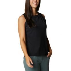 Koszulka trekkingowa damska Columbia Sun Trek Tank. Czarne bluzki Columbia, xs, bez wzorów, bez kołnierzyka, bez ramiączek. Za 59.99 zł.