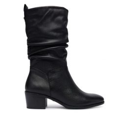 Botki Tamaris. Czarne botki Tamaris, bez wzorów, bez obcasa, na płaskiej podeszwie, bez zapięcia. Za 509.99 zł.