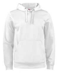 Clique Basic Active Hoody - lekka bluza 100% poliester – White. Białe bluzy CLIQUE, s, bez wzorów, z poliesteru, z kapturem. Za 183.12 zł.
