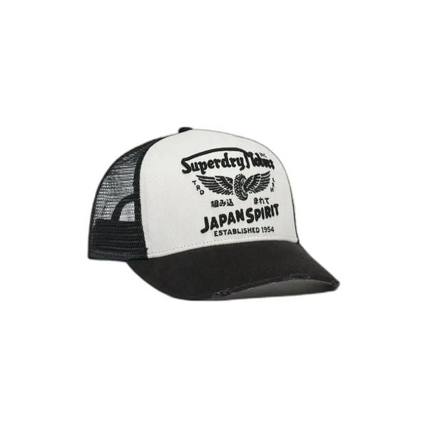 Czapka trucker siatka dla kobiet Superdry. Zielone czapki Superdry, bez wzorów, z meshu. Za 150.95 zł.