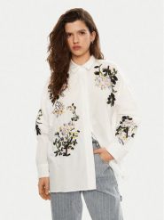Munthe Koszula Singus 244100224422 Biały Regular Fit. Białe koszule Munthe, bez wzorów, z bawełny, bez kołnierzyka, bez ramiączek. Za 759.99 zł.