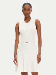 Marciano Guess Sukienka dzianinowa 5GGK26 5874Z Écru Regular Fit. Sukienki Marciano Guess, z aplikacjami, z dzianiny, bez kołnierzyka, bez ramiączek. Za 409.99 zł.