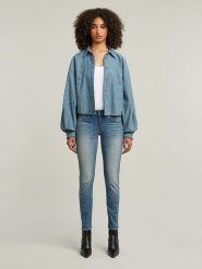 G-Star Dżinsy - Skinny fit - w kolorze niebieskim rozmiar: W34/L32. Niebieskie jeansy G-Star, l, z aplikacjami. Za 219.60 zł.
