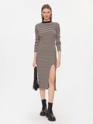 Brave Soul Sukienka codzienna LDRJ-624SLOANE Czarny Regular Fit. Czarne sukienki Brave Soul, na co dzień, l, bez wzorów, z bawełny, bez kołnierzyka, bez ramiączek, proste. Za 59.99 zł.