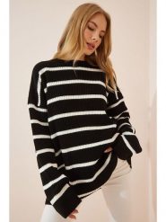 Happiness Istanbul Sweter w kolorze czarnym rozmiar: onesize. Czarne swetry Happiness Istanbul, bez wzorów, bez ramiączek. Za 70.08 zł.