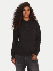 Tommy Jeans Bluza Linear DW0DW21963 Czarny Regular Fit. Czarne bluzy Tommy Jeans, l, bez wzorów, z bawełny, bez kaptura. Za 389.99 zł.