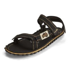 Sandały Gumbies Tracker Sandals Unisex Black GU-SATRA001 czarne. Czarne sandały bez wzorów, z bawełny, sportowe, bez obcasa, bez zapięcia. Za 319.13 zł.