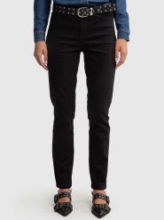 BIG STAR Dżinsy - Slim fit - w kolorze czarnym rozmiar: W28/L30. Czarne jeansy Big Star, l, z aplikacjami, z podwyższonym stanem. Za 173.45 zł.