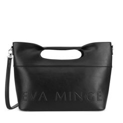 Torebka Eva Minge. Czarne torebki klasyczne Eva Minge, bez wzorów, bez dodatków. Za 369.99 zł.