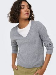 ONLY Sweter w kolorze szarym rozmiar: M. Szare swetry Only, m, bez wzorów, bez ramiączek. Za 64.95 zł.