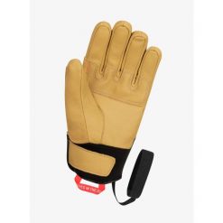 Rękawiczki damskie Salewa Ortles AM Leather Gloves. Brązowe rękawiczki Salewa, bez wzorów, sportowe. W wyprzedaży za 360.55 zł.