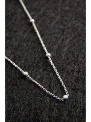 Lodie Silver Srebrny naszyjnik z elementami ozdobnymi - dł. 43 cm rozmiar: onesize. Szare naszyjniki Lodie Silver, srebrne. Za 61.95 zł.