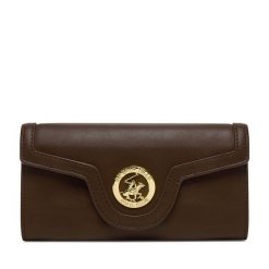 Portfel Beverly Hills Polo Club. Brązowe portfele Beverly Hills Polo Club, bez wzorów. Za 79.99 zł.