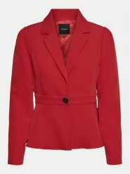 Vero Moda Marynarka Tahina 10318703 Czerwony Slim Fit. Czerwone marynarki i żakiety Vero Moda, bez wzorów, z syntetyku. Za 109.99 zł.