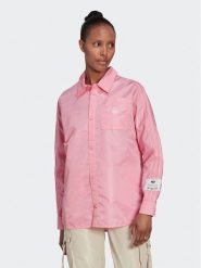 Adidas Koszula HL9065 Różowy Loose Fit. Czerwone koszule Adidas, bez wzorów, z syntetyku, bez kołnierzyka, bez ramiączek. Za 279.99 zł.