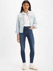 Levi's Dżinsy - Skinny fit - w kolorze niebieskim rozmiar: W27/L28. Niebieskie jeansy Levi's®, l, z aplikacjami, z podwyższonym stanem. Za 218.57 zł.