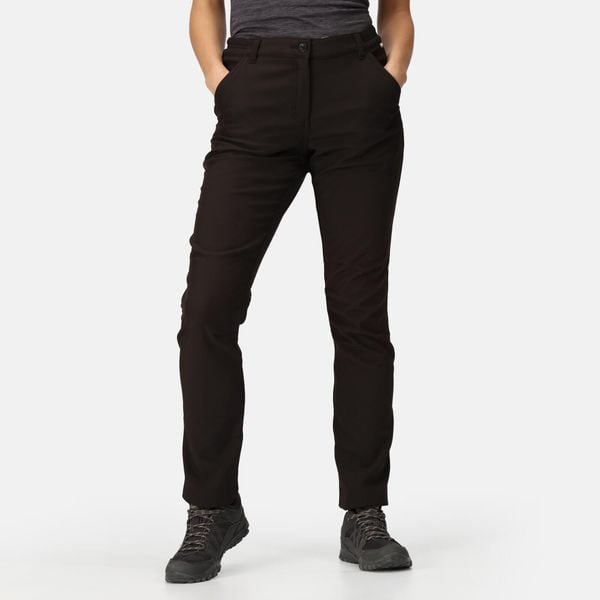 Damskie spodnie Fenton granatowe. Czarne spodnie narciarskie Regatta, na lato, bez wzorów, z softshellu, trekkingowe. Za 169.99 zł.