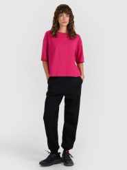 4F Spodnie dresowe joggery damskie - czarne S. Czarne spodnie dresowe 4f, s, bez wzorów, z bawełny. Za 149.99 zł.