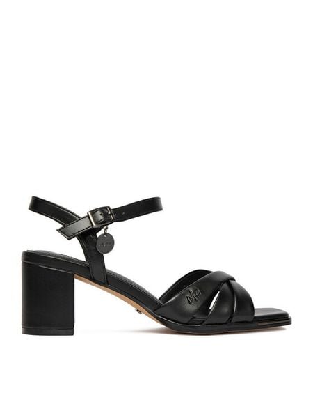 MEXX Sandały EO-WS1161-01 Czarny. Czarne sandały Mexx, bez wzorów, ze skóry, bez obcasa, na słupku, bez zapięcia. Za 281.99 zł.