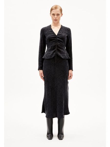 Armedangels Bluzka "Anayaa" w kolorze czarnym rozmiar: M. Czarne bluzki ARMEDANGELS, m, bez wzorów, z lyocellu, bez kołnierzyka, bez ramiączek. Za 161.73 zł.