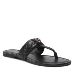 Japonki Kurt Geiger. Czarne klapki Kurt Geiger, bez wzorów, bez obcasa. Za 319.99 zł.