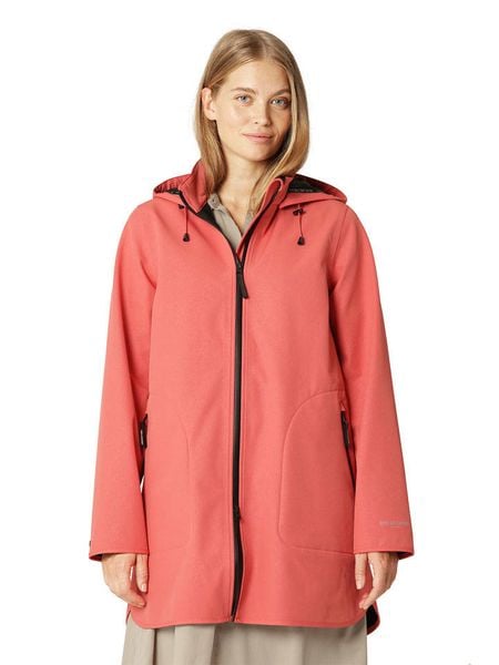 Ilse Jacobsen Płaszcz przeciwdeszczowy w kolorze koralowym rozmiar: 40. Czerwone kurtki sportowe Ilse Jacobsen, m, bez wzorów, bez kaptura. Za 260.99 zł.