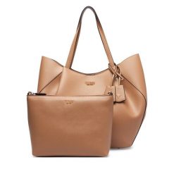 Torebka Guess. Brązowe torebki klasyczne Guess, z aplikacjami, bez dodatków. Za 642.99 zł.