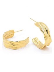 MOODE Kolczyki-półkreole "Eloise" rozmiar: onesize. Żółte kolczyki MOODE, ze stali. Za 83.22 zł.