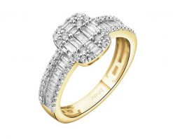 Pierścionek z żółtego złota z diamentami - 0,60 ct - próba 585. Żółte pierścionki Apart, z diamentem, złote. Za 9,590.00 zł.