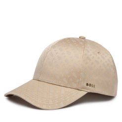 Czapka z daszkiem BOSS. Brązowe czapki Boss, bez wzorów. Za 299.99 zł.