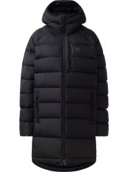 Haglöfs Płaszcz puchowy "Rosson Down" w kolorze czarnym rozmiar: L. Czarne płaszcze Haglöfs, l, bez wzorów, z puchu, bez kaptura. Za 1,056.72 zł.