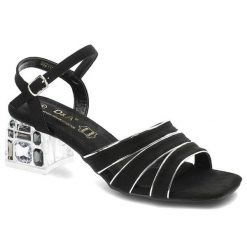 Czarne Sandały S.Barski Eleganckie Buty Na Obcasie. Czarne sandały S.BARSKI, bez wzorów, ze skóry ekologicznej, eleganckie, bez obcasa, na obcasie, bez zapięcia. Za 139.00 zł.