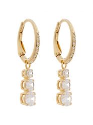 Swarovski Kolczyki kreole Stilla Attract 5723300 Złoty. Żółte kolczyki SWAROVSKI, metalowe. Za 449.99 zł.