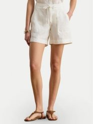 LAUREN RALPH LAUREN Szorty materiałowe 200P13694001 Biały Regular Fit. Białe szorty Lauren Ralph Lauren, bez wzorów, ze lnu. Za 729.99 zł.