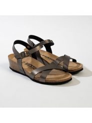 BACKSUN Sandały w kolorze szarym na koturnie rozmiar: 37. Szare sandały Backsun, bez wzorów, z materiału, z otwartym noskiem, bez obcasa, na koturnie, bez zapięcia. Za 130.99 zł.