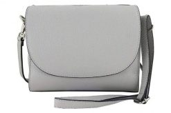 Listonoszka skórzana BARBERINI'S j. szara 538-8. Szare torebki klasyczne Barberini's, bez wzorów, ze skóry, bez dodatków. Za 251.99 zł.