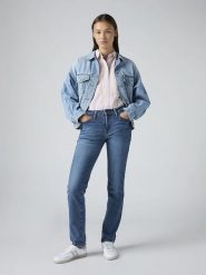 Levi's Dżinsy "712" - Slim fit - w kolorze niebieskim rozmiar: W28/L30. Niebieskie jeansy Levi's®, l, z aplikacjami. Za 199.95 zł.
