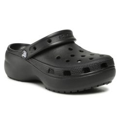 Klapki Crocs. Czarne klapki Crocs, bez wzorów, bez obcasa. Za 202.99 zł.