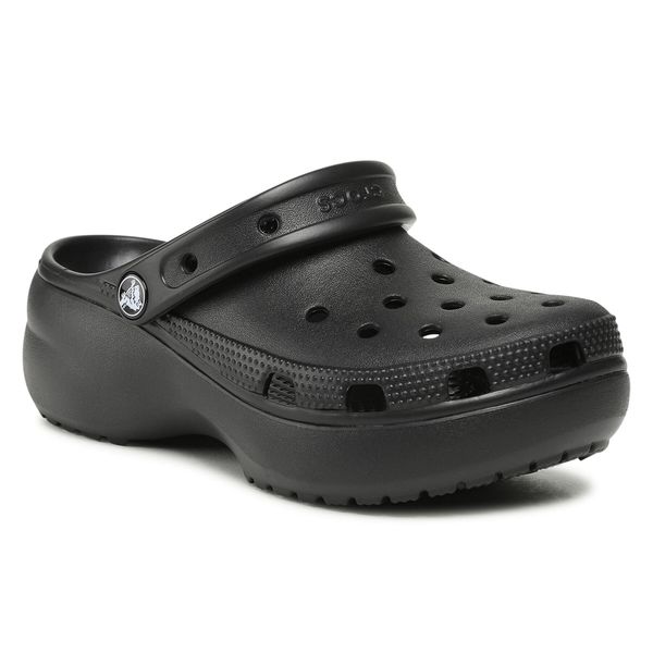 Klapki Crocs. Czarne klapki Crocs, bez wzorów, bez obcasa. Za 202.99 zł.
