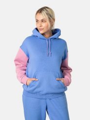KARI TRAA Bluza "Anelie" w kolorze niebiesko-jasnoróżowym rozmiar: XL. Niebieskie bluzy Kari Traa, xl, bez wzorów, z bawełny, z kapturem. Za 180.49 zł.