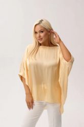 Kimonowa bluzka Vanilla Breeze PLUS SIZE XXL OVERSIZE WIOSNA. Białe bluzki Moda Size Plus Iwanek, plus size, bez wzorów, z elastanu, eleganckie, bez kołnierzyka, plus size, bez ramiączek. Za 169.90 zł.