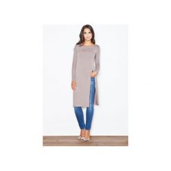 Bluzka M389 Brąz. Brązowe bluzki Figl, m, bez wzorów, klasyczne, bez kołnierzyka, bez ramiączek. Za 99.00 zł.