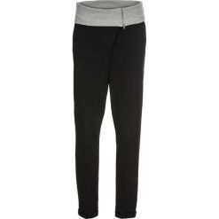 Spodnie dresowe bonprix czarno-jasnoszary melanż. Czarne spodnie dresowe marki bonprix, melanż, z dresówki. Za 49.99 zł.