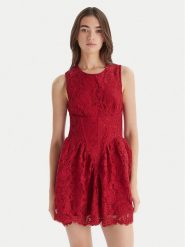 Bardot Sukienka koktajlowa Luisa 60091DB Czerwony Regular Fit. Czerwone sukienki Bardot, bez wzorów, z bawełny, wizytowe, bez kołnierzyka, bez ramiączek. Za 689.99 zł.