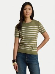 LAUREN RALPH LAUREN T-Shirt Eyelah 200P13973001 Zielony Regular Fit. Zielone t-shirty Lauren Ralph Lauren, xl, bez wzorów, z bawełny, bez kołnierzyka, bez ramiączek. Za 819.99 zł.